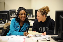 Students working on a project in class